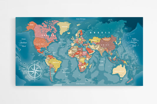 Map monde XXL en français - world-maps