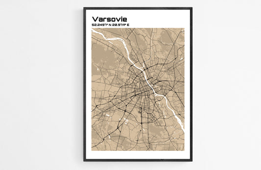 Plan de Varsovie - world-maps