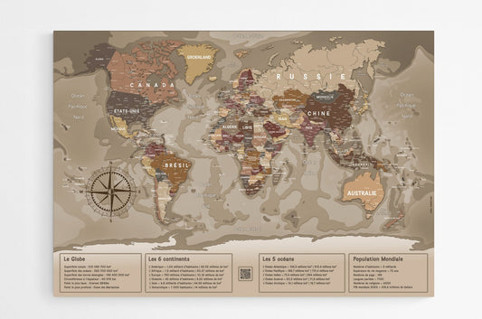 Carte du monde scolaire - Modern - map