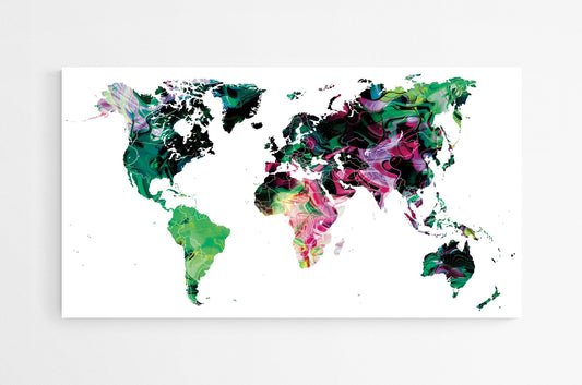 Carte monde vierge géante - Modern - map