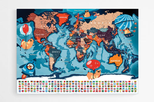 Carte mondiale géante - Modern - map