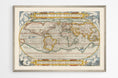 Charger l'image dans la visionneuse de la galerie, Planisphère vintage d'Abraham Ortelius
