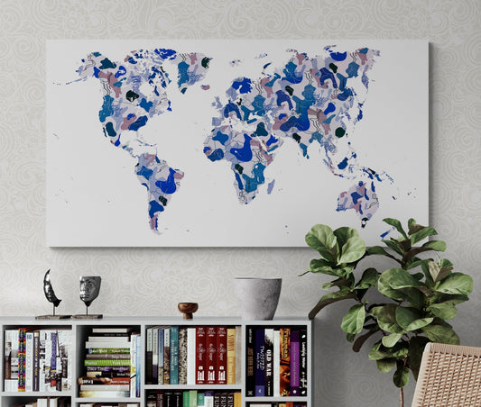 Grande carte monde Vierge - Modern - map