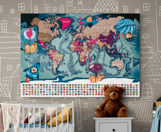 Grande planisphère Modern - Modern - map