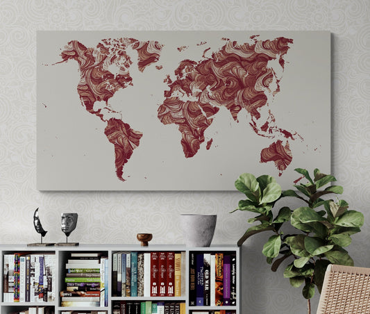 Planisphère monde vierge - Modern - map