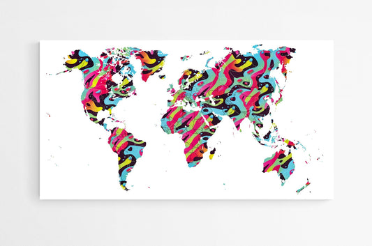 Planisphère mural vierge - Modern - map