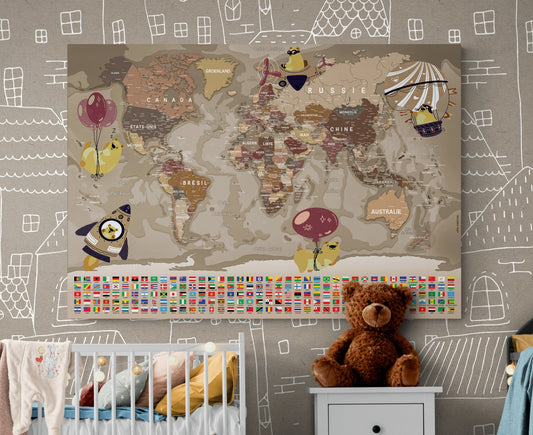 Planisphère pour enfant - Modern - map