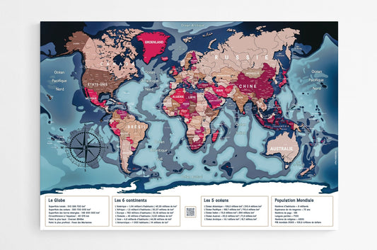 Planisphère scolaire XL - Modern - map
