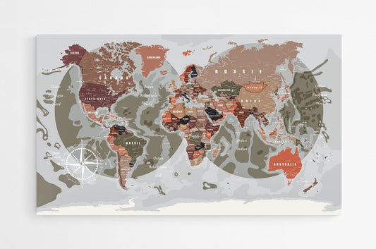 Map monde détaillée en français - world-maps