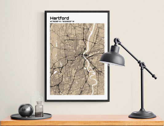 Plan d'Hartford - world-maps