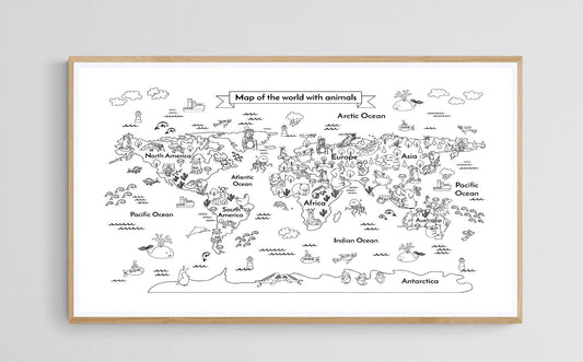 Planisphère à colorier - world-maps