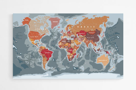 Planisphère géant en français - world-maps
