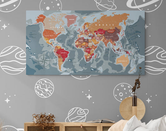 Planisphère monde en français - world-maps