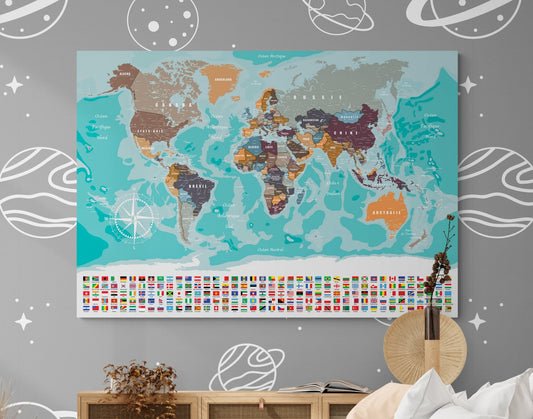 Planisphère politique détaillé en français - world-maps