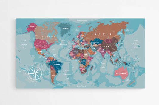 Planisphère politique magnétique - world-maps