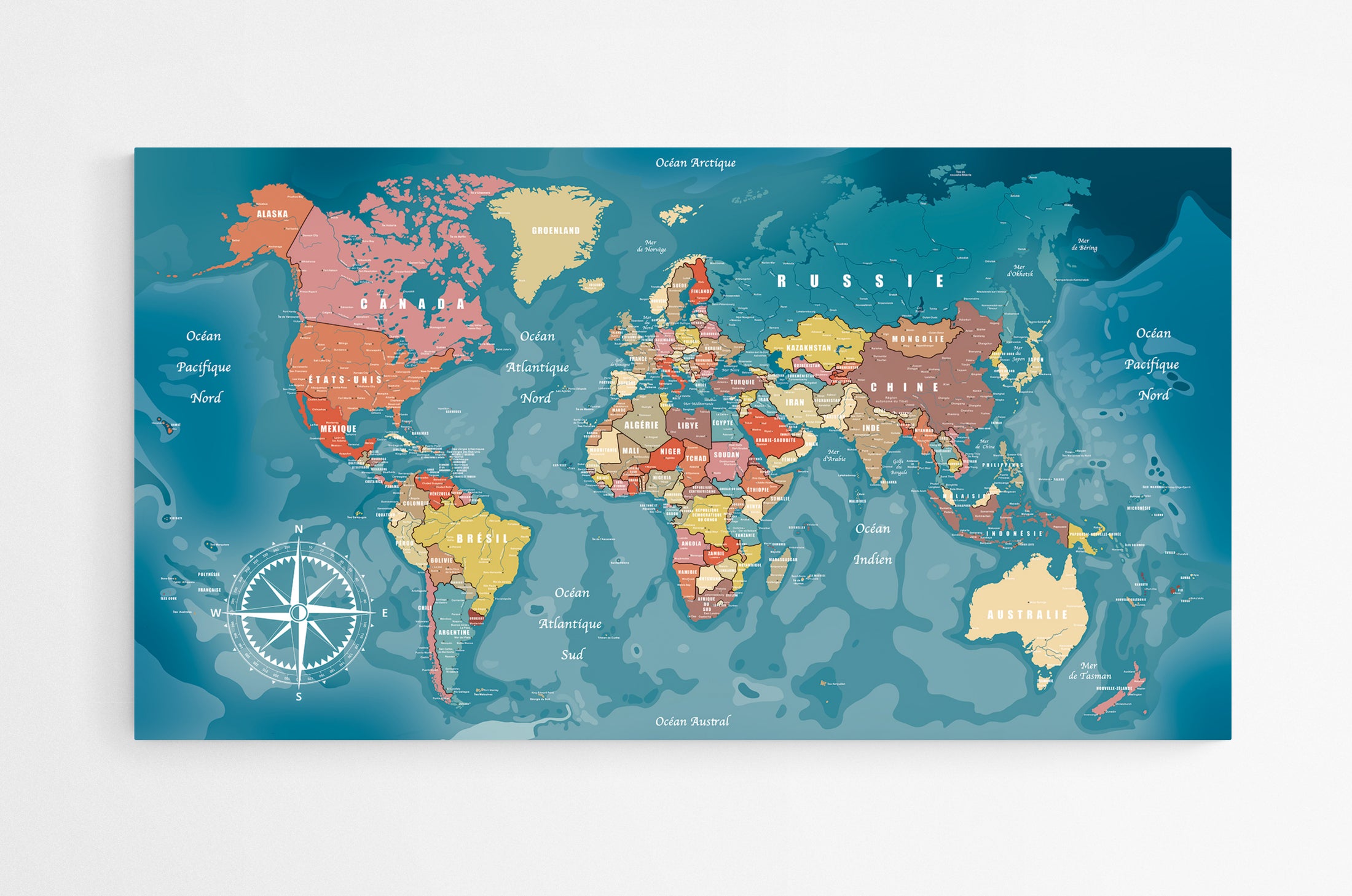 Map monde XXL en français - world-maps