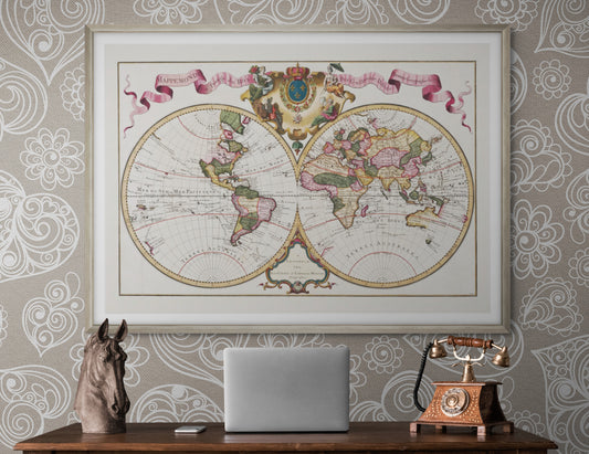 Tableau mappemonde de Guillaume Delisle - Modermap