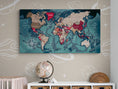 Charger l'image dans la visionneuse de la galerie, Carte monde déco détaillée en français - world - maps
