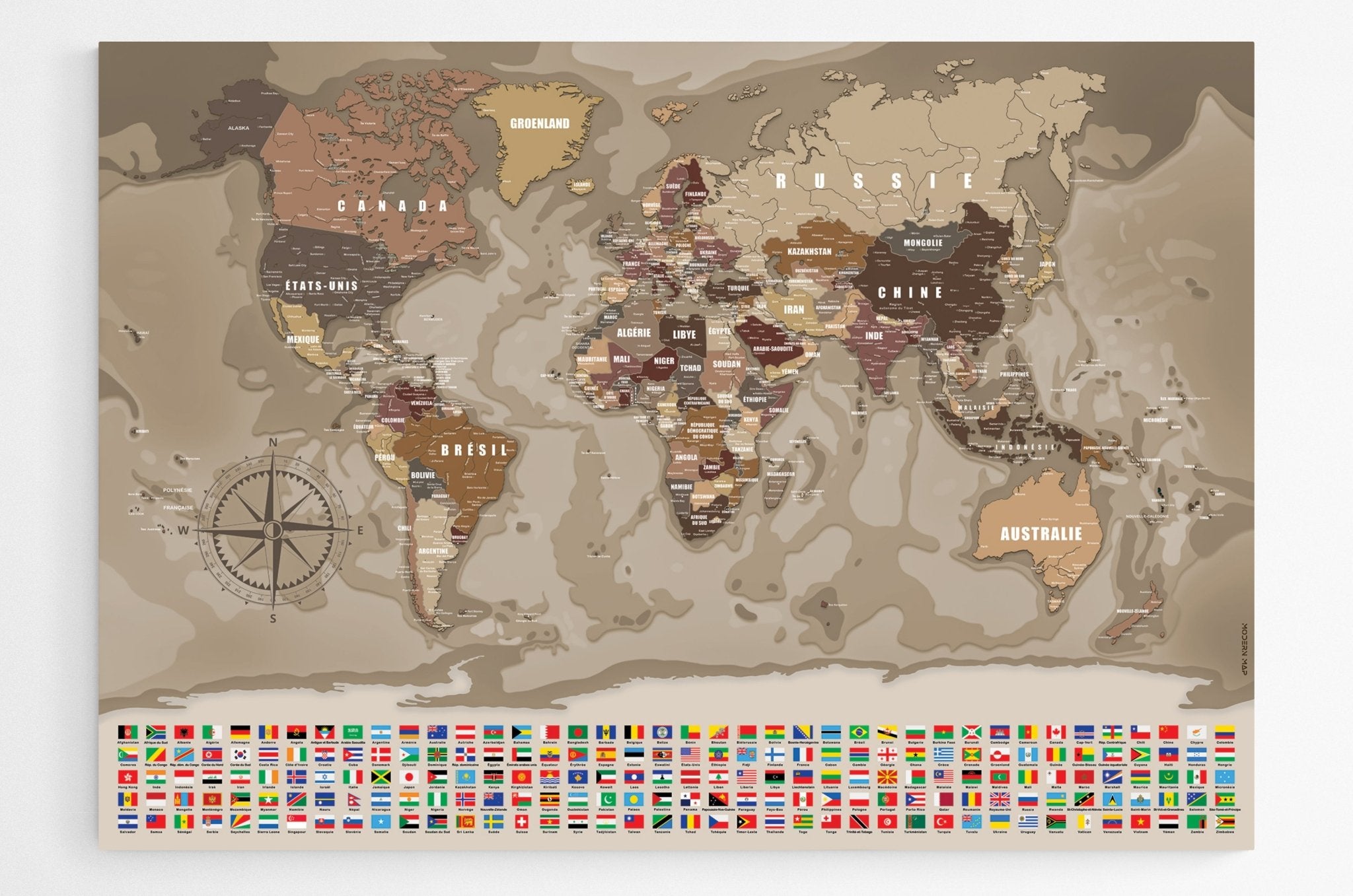 Carte monde pays XXL - world - maps