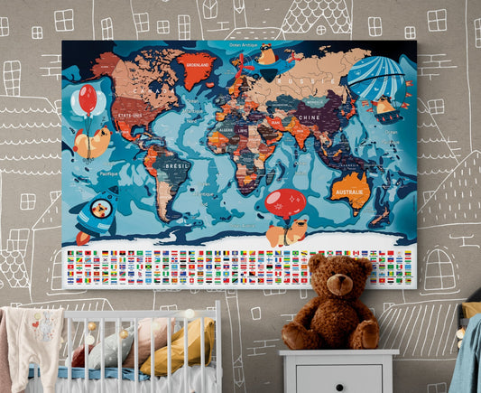 Carte mondiale géante - Modern - map