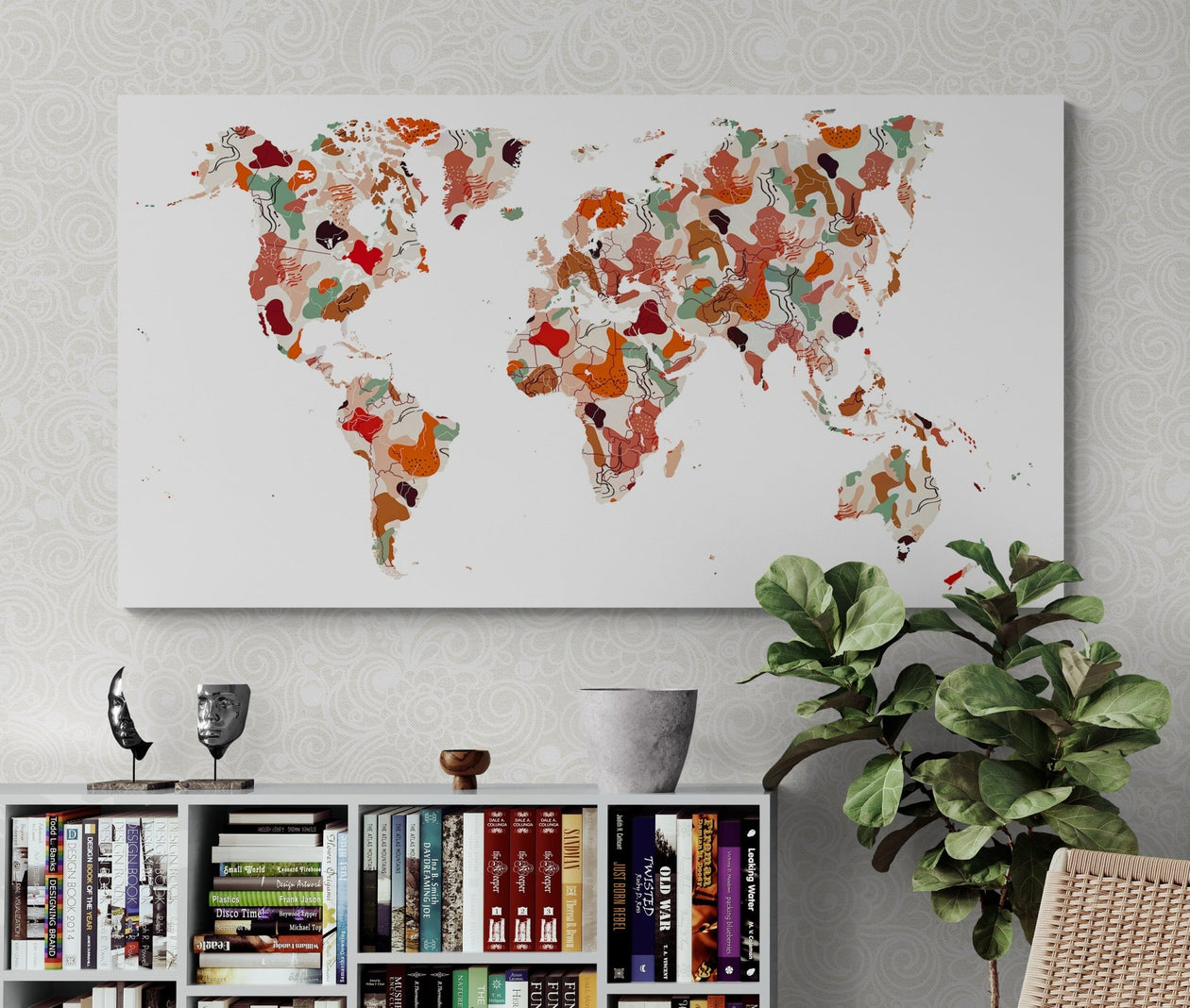 Carte originale monde vierge - Modern - map