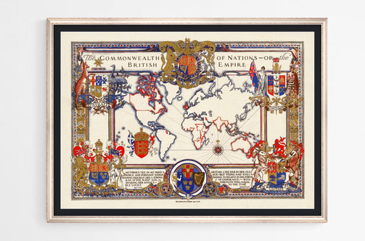 Large vintage world map