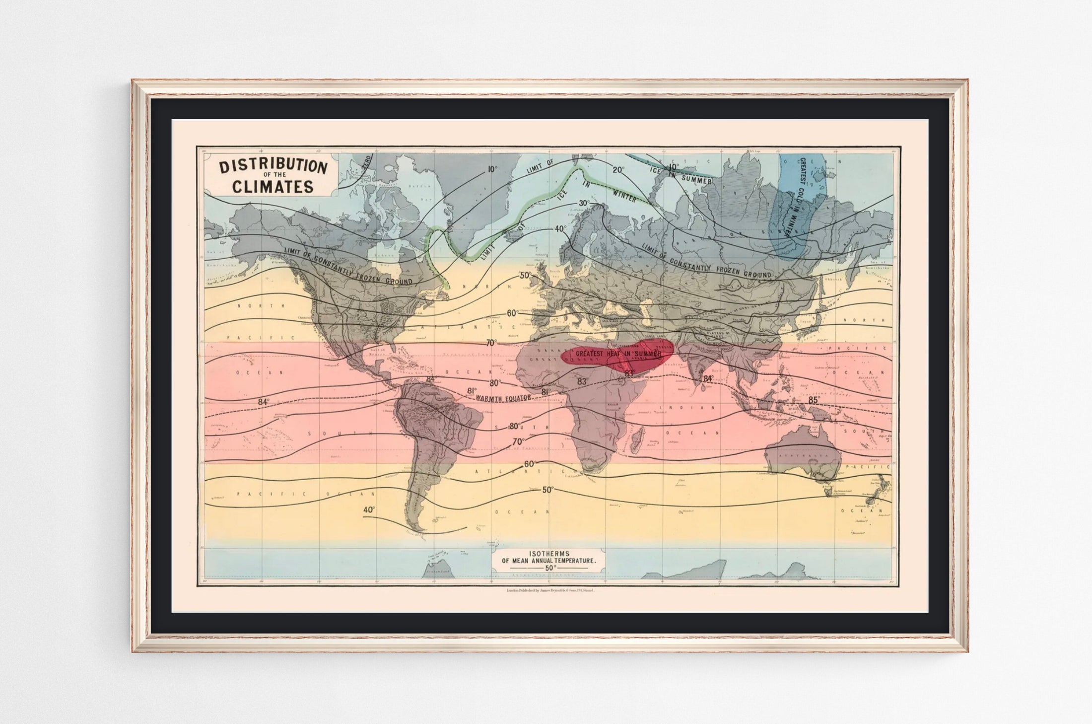 Planisphère vintage de James Reynolds