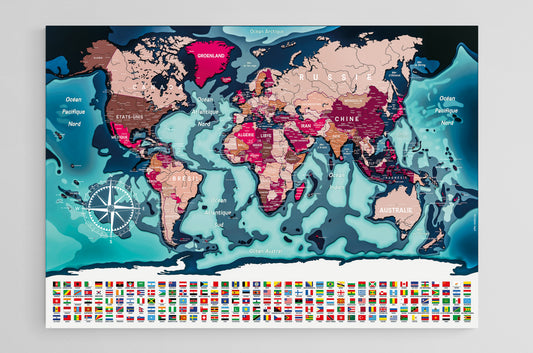 Carte du monde murale XXL