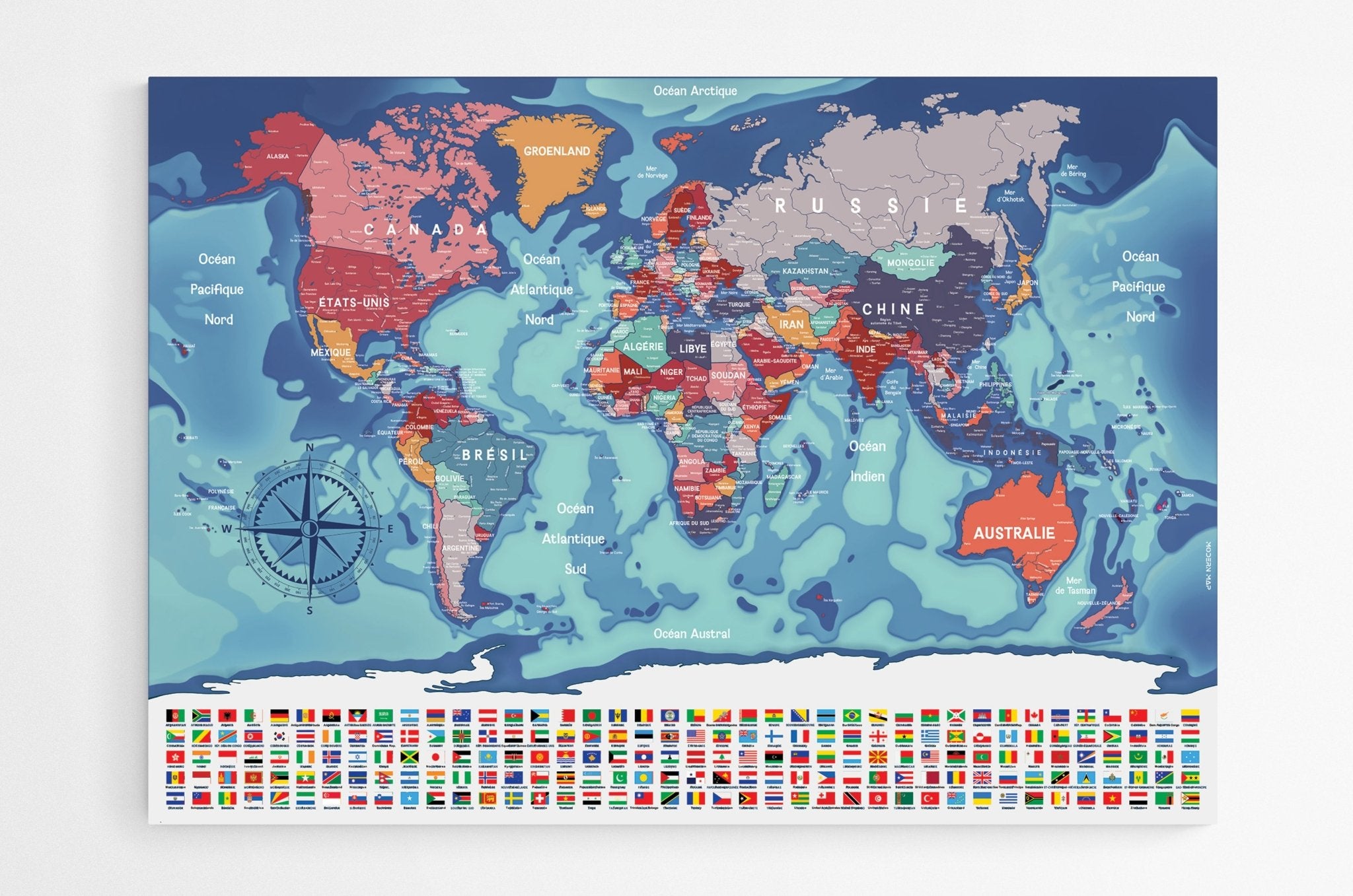 Grande carte politique du monde - Modern - map