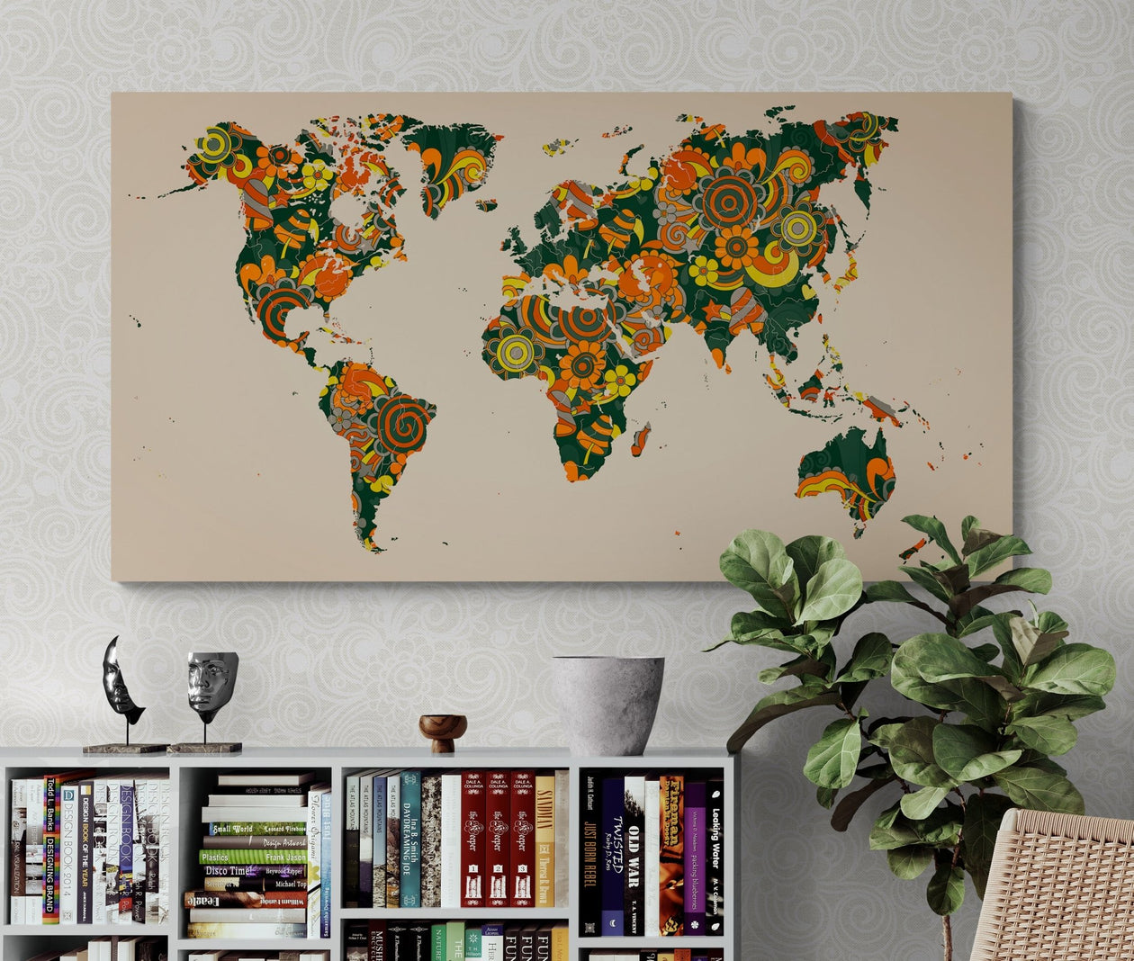 Map monde vierge XXL - Modern - map