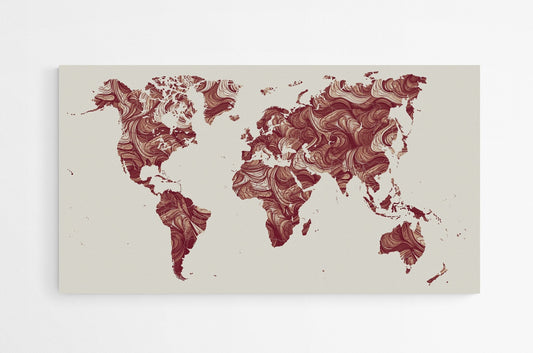 Planisphère monde vierge - Modern - map