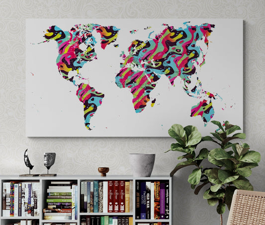 Planisphère mural vierge - Modern - map