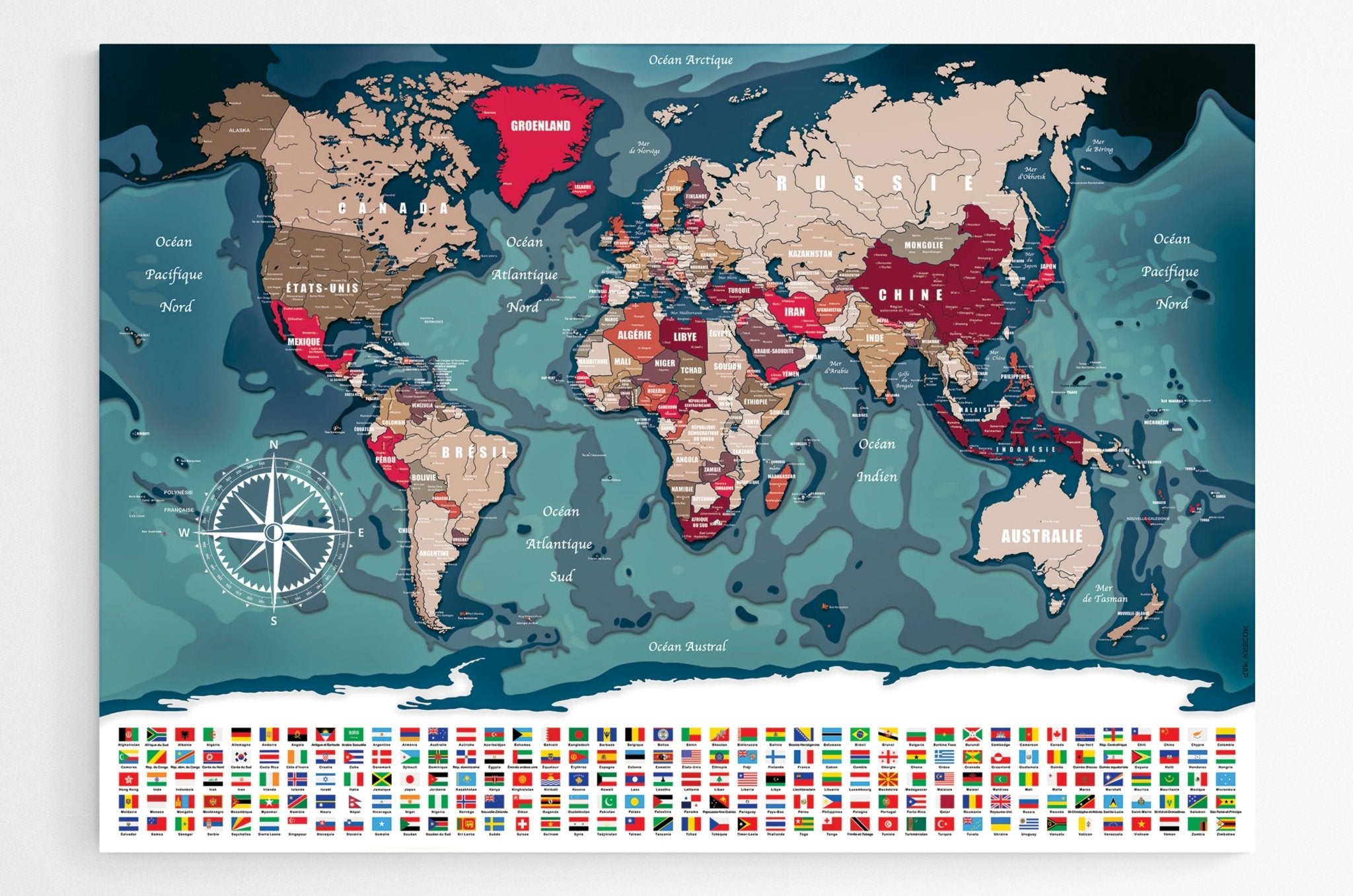 Carte du monde détaillée en français - world-maps.