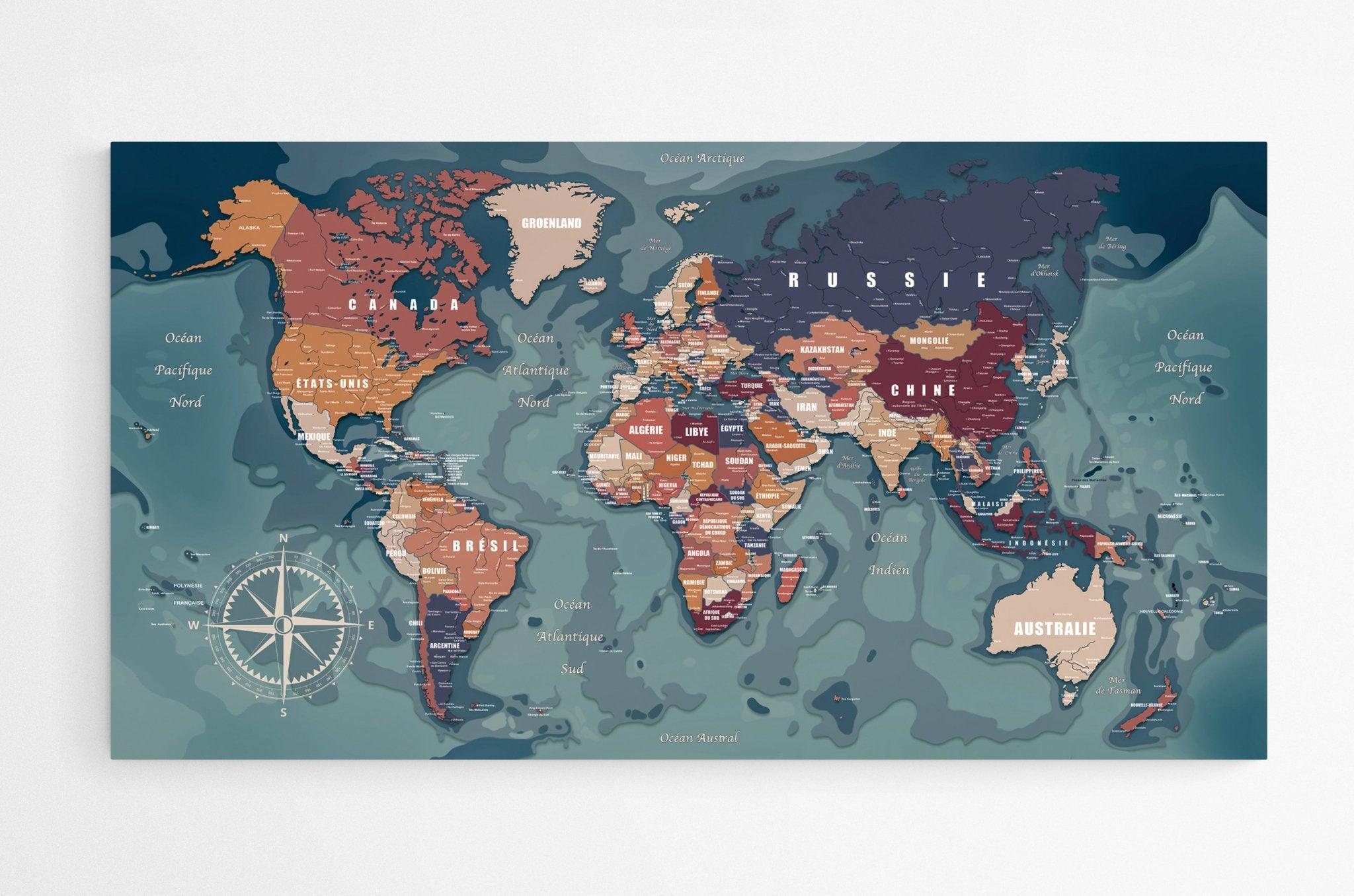 Planisphère pays XXL - world - maps