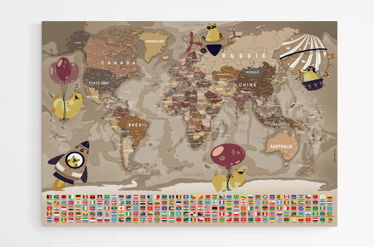 Planisphère pour enfant - Modern - map