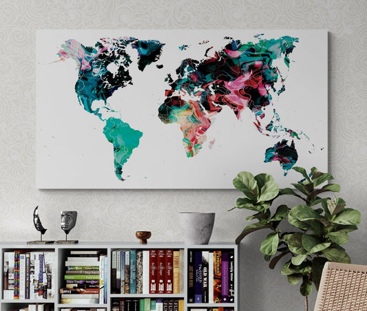 Planisphère vierge Géant - Modern - map