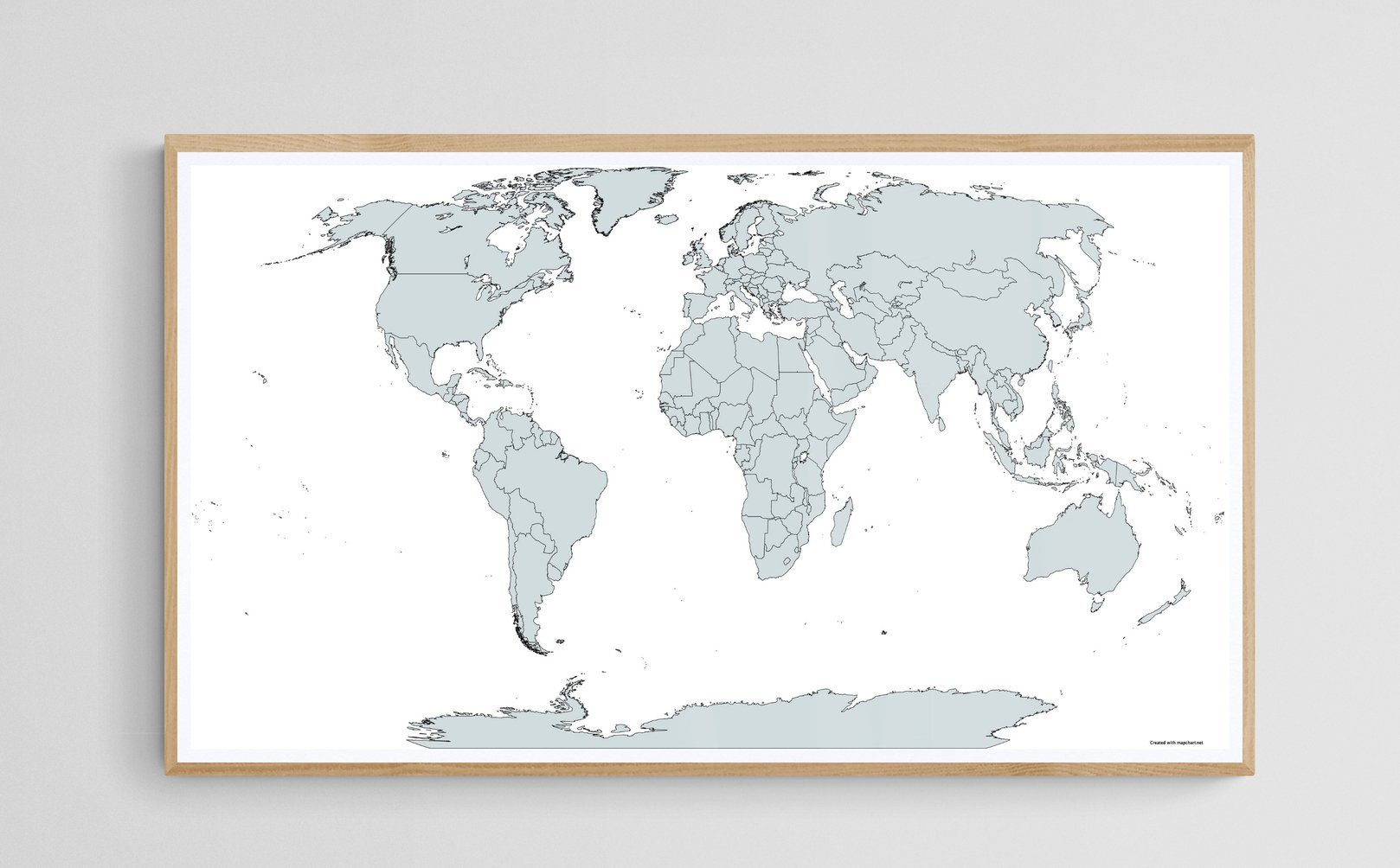 Carte vierge monde <br> Projection Robinson - world-maps