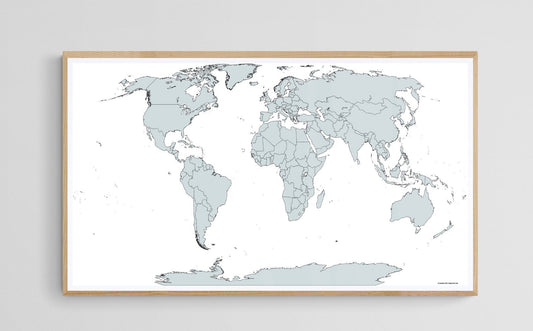 Carte vierge monde <br> Projection Robinson - world-maps