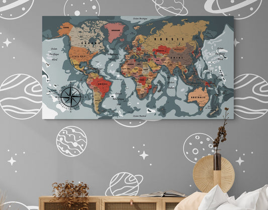 Grand Planisphère déco - world-maps