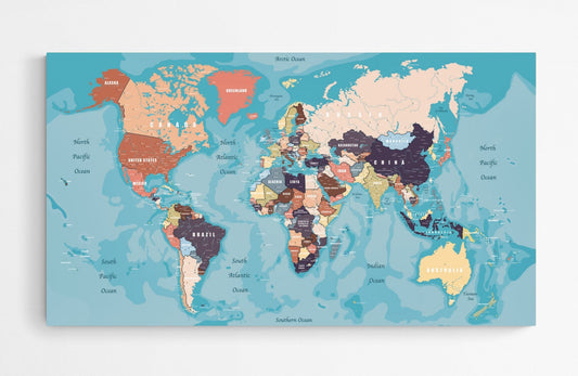 Grande carte monde murale - world-maps