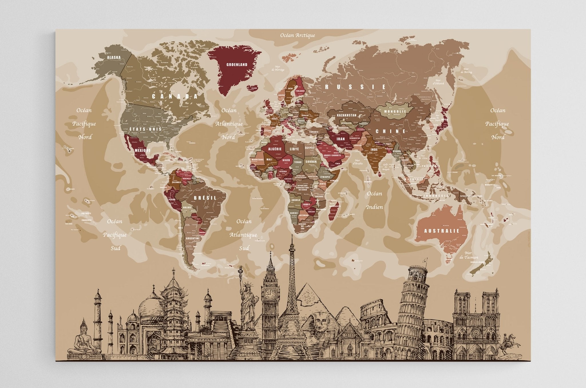 Grande carte mondiale - world-maps
