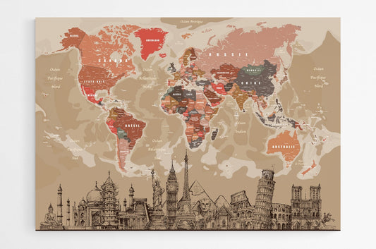 Map monde original en français - world-maps