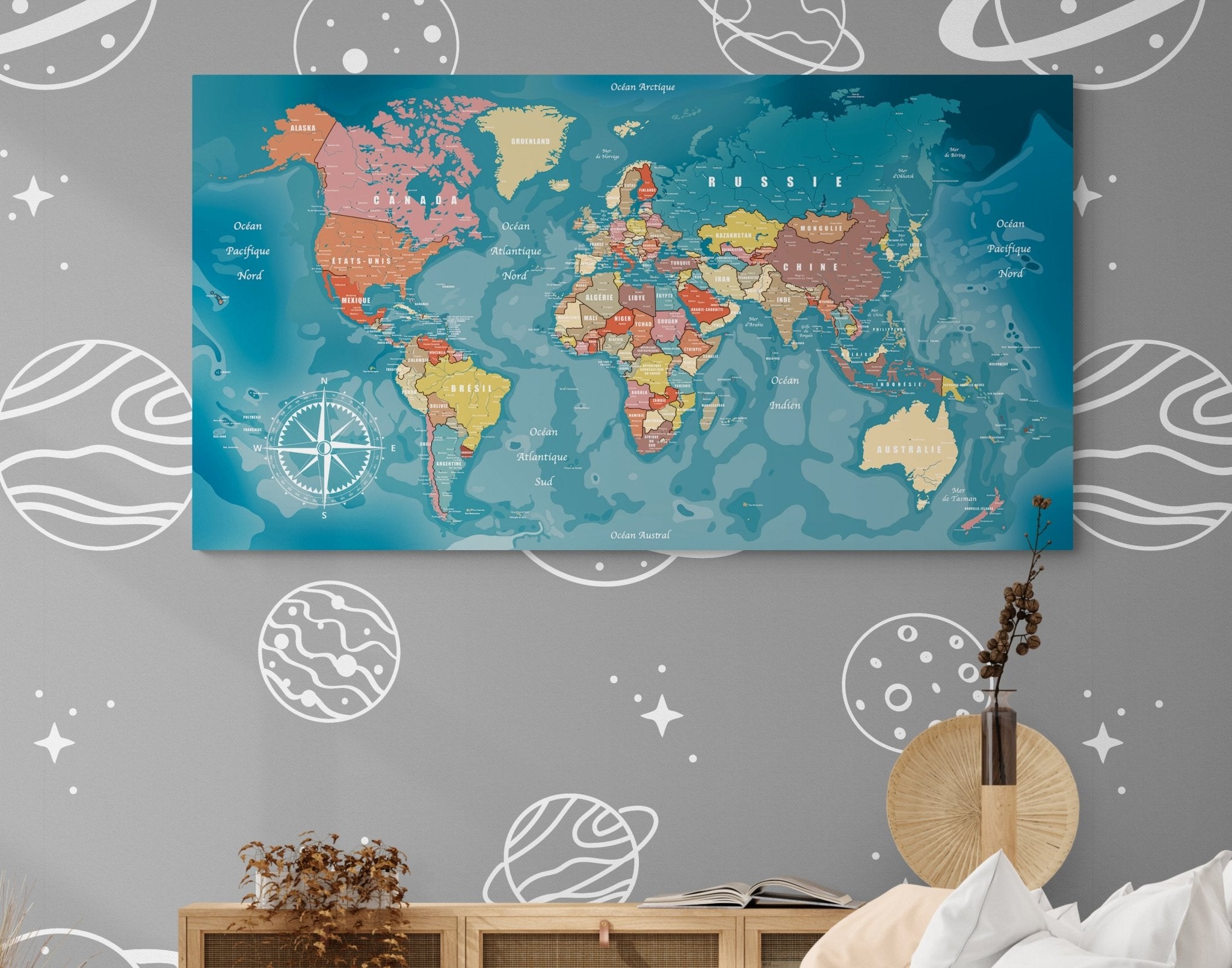 Map monde XXL en français - world-maps