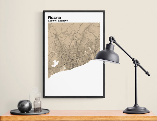 Plan d'Accra - world-maps