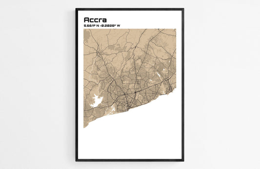 Plan d'Accra - world-maps