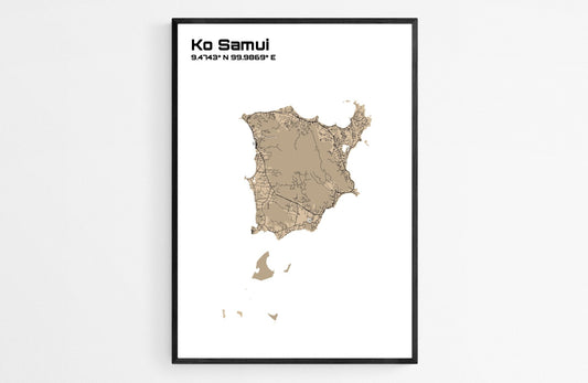 Plan de Ko Samui - world-maps