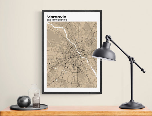 Plan de Varsovie - world-maps