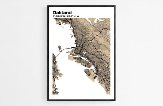 Plan d'Oakland - world-maps