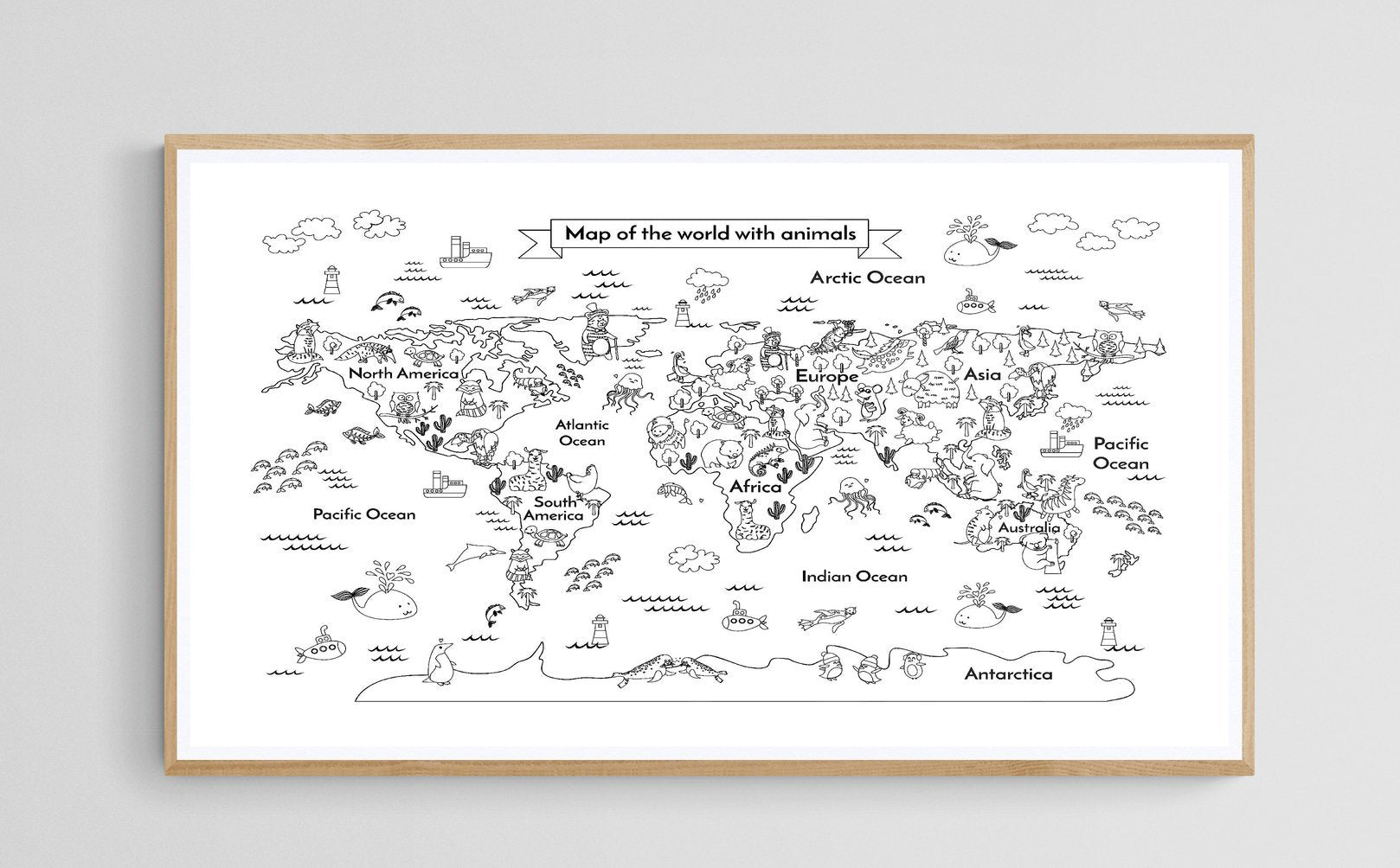 Planisphère à colorier - world-maps
