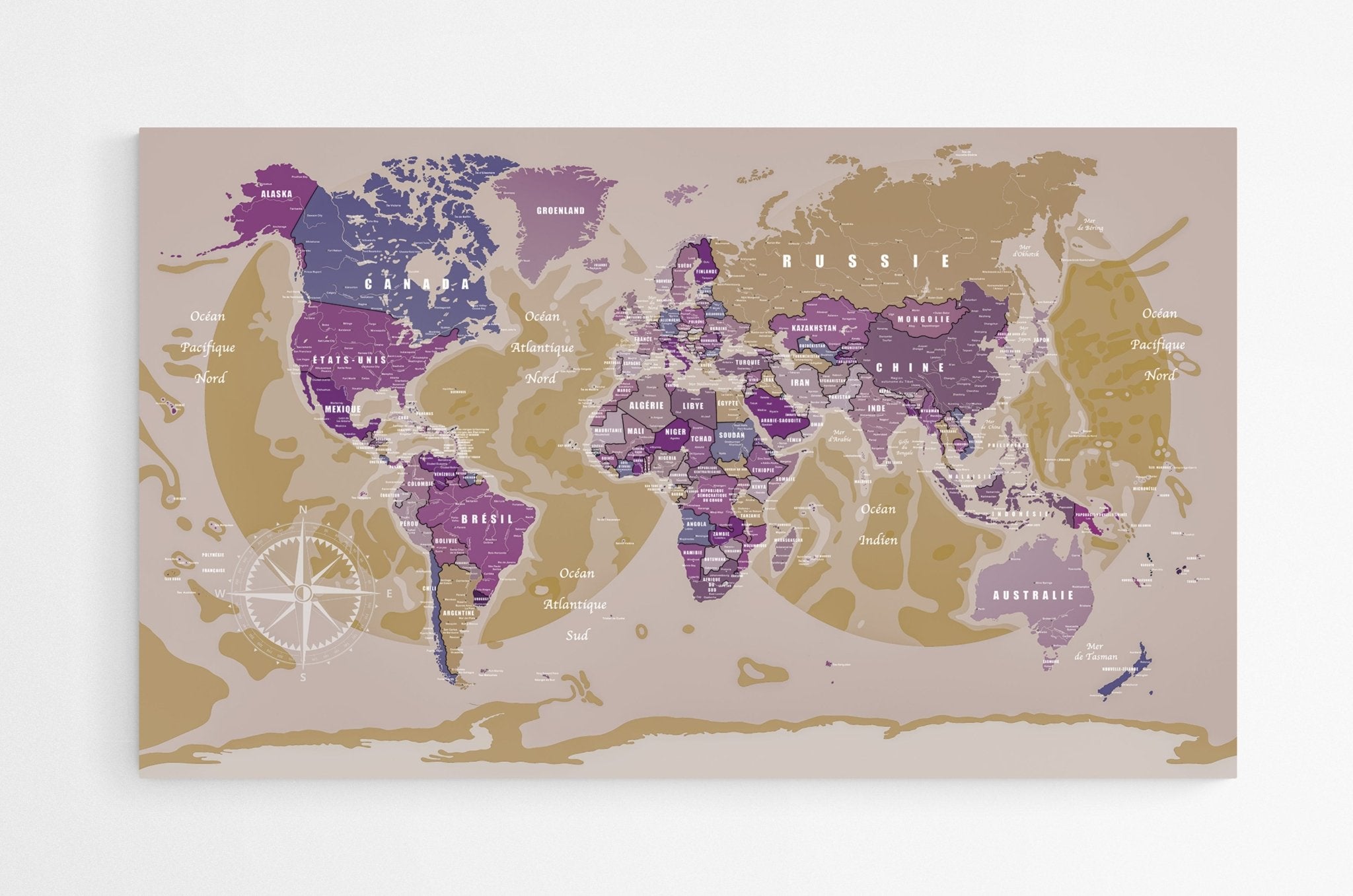 Planisphère mondial en français - world-maps